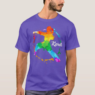 Karate girl watercolor Gift For Karate Lovers T-Shirt