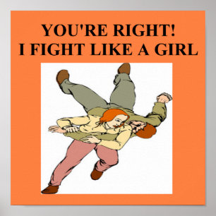 karate girl / woman poster