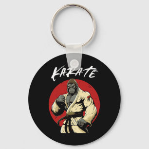 Karate Gorilla Karateka  Key Ring