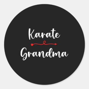 Karate Grandma For Karate Sport Lover Mothers Day  Classic Round Sticker