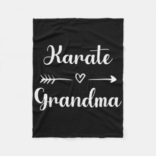 Karate Grandma Nana Karate Sport Lover Mothers Day Fleece Blanket