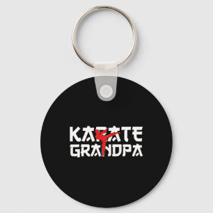 Karate Grandpa Black Belt Fighting Lifestyle Karat Key Ring