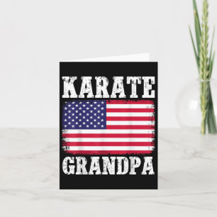 Karate Grandpa Patriotic Usa Flag Martial Arts 4th Card