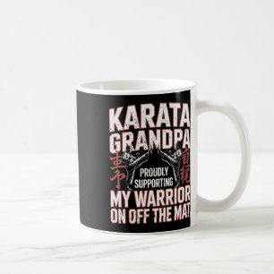 Karate Grandpa Supporting My Warrior Karate Grandf Coffee Mug