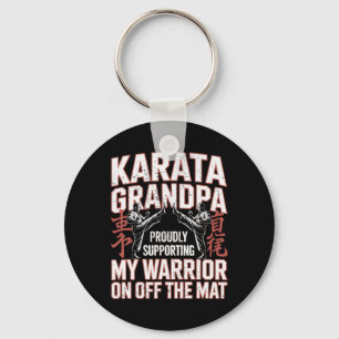 Karate Grandpa Supporting My Warrior Karate Grandf Key Ring