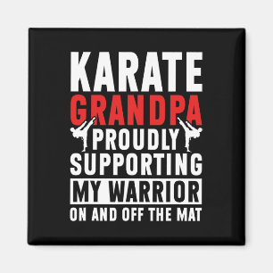 Karate Grandpa Supporting My Warrior Karate Grandf Magnet