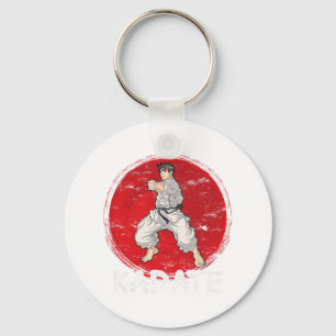 Karate Grunge Design A Man In Anime Style Does Pun Key Ring