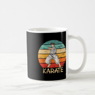 Karate Grunge Design Karate Fighter Makes Punch In Coffee Mug