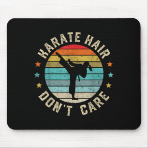 Karate Hair Dont Care Karate Girl Black Belt Jiu Mouse Pad