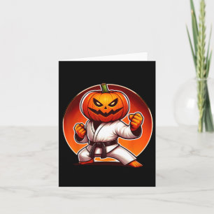 Karate Halloween Pumpkin Case Card