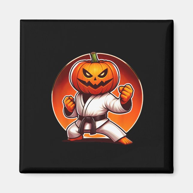 Karate Halloween Pumpkin Case  Magnet (Front)