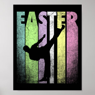 Karate Happy Easter Funny Spring Fun Holiday  Poster