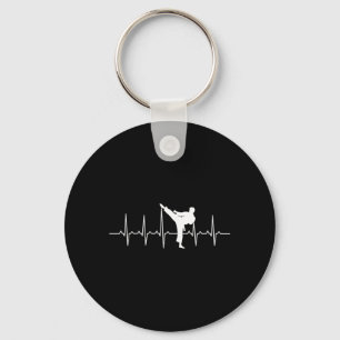 Karate Heartbeat Martial Arts Instructor Taekwondo Key Ring
