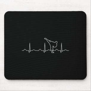 Karate Heartbeat Shirt Funny Cute Karateka Martial Mouse Pad