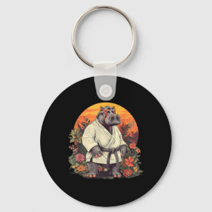 Karate Hippo Animal MMA Taekwondo Martial Arts Key Ring