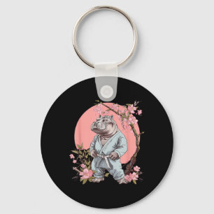 Karate Hippo Animal MMA Taekwondo Martial Arts Key Ring