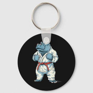 Karate Hippo Animal MMA Taekwondo Martial Arts Key Ring
