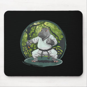 Karate Hippo Animal MMA Taekwondo Martial Arts Mouse Pad