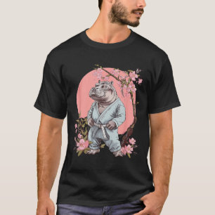 Karate Hippo Animal MMA Taekwondo Martial Arts T-Shirt
