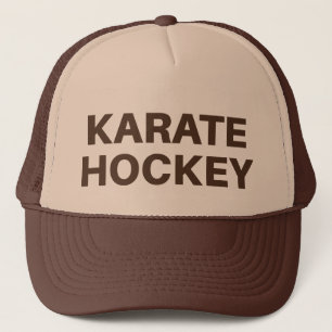 KARATE HOCKEY fun slogan trucker hat