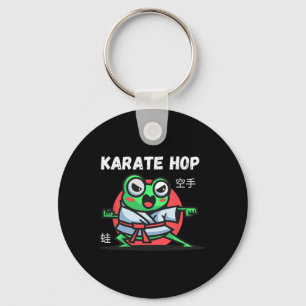 Karate Hop Funny Frog Martial Arts Key Ring