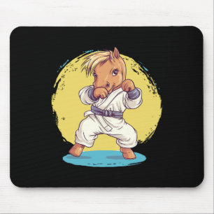 Karate Horse Fighter Martial Arts Fun Mouse Pad