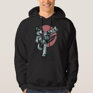 Karate Husky Alaskan Dog Pose Men Women Boy Girl Hoodie