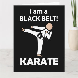 Karate I am A Black Belt Karate Card