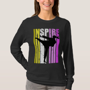 Karate Inspire Cute Colors Inspirational Motivatio T-Shirt