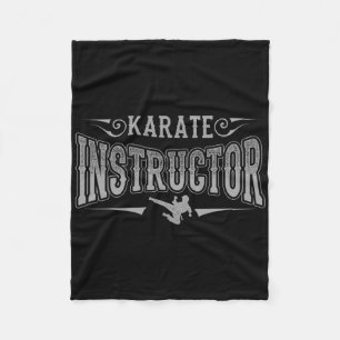 Karate Instructor Black Belt Japanese Martial Arts Fleece Blanket