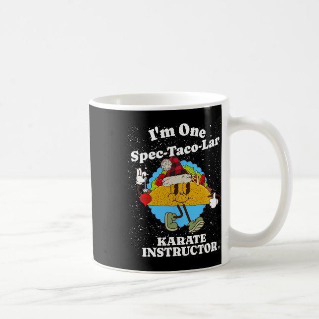 Karate Instructor Christmas Funny Taco Pun Quote  Coffee Mug (Right)