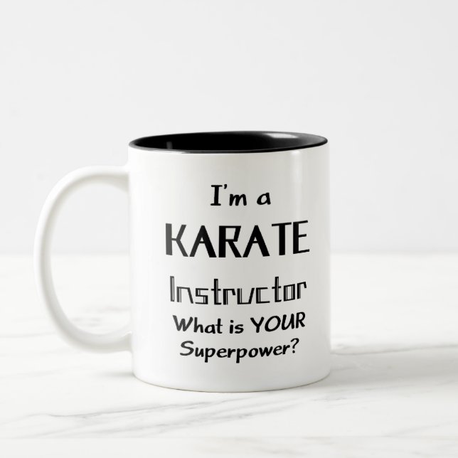 karate instructor Two-Tone coffee mug (Left)