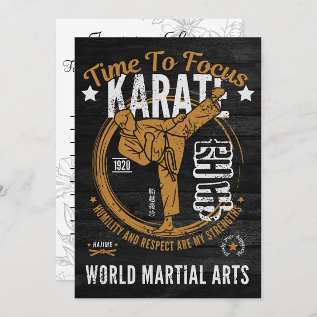 Karate Invitation Letter (Front/Back)