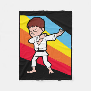 Karate Judo Jujutsu Taekwondo Kickboxing Dabbing D Fleece Blanket