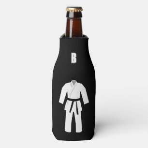Karate, Judo. Martial Arts Black Belt Monogram Bottle Cooler