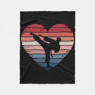 Karate Judo Martial Arts Valentine Heart Love Boys Fleece Blanket