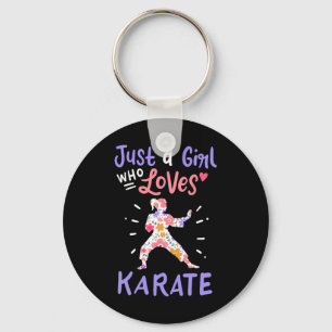 Karate Just A Girl Who Loves Karate Gift Key Ring