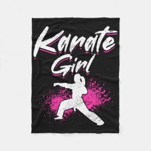Karate Karate Girl Fleece Blanket