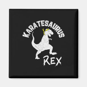 Karate Karatesaurus Rex Dinosaur Funny Martial Art Magnet