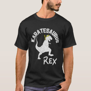 Karate Karatesaurus Rex Dinosaur Funny Martial Art T-Shirt