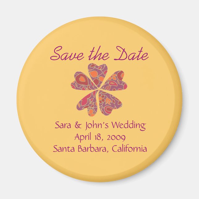 Karate Kat Graphics wedding save-the-date Magnet (Front)