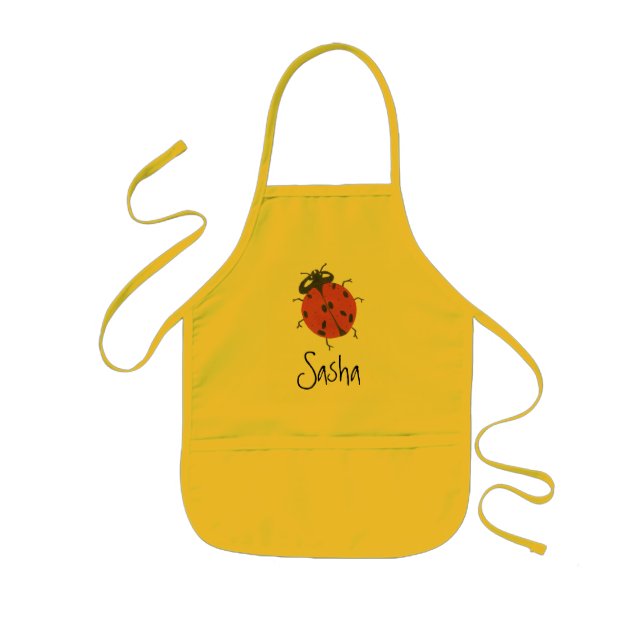 Karate Kat ladybug apron--to personalise Kids Apron (Front)