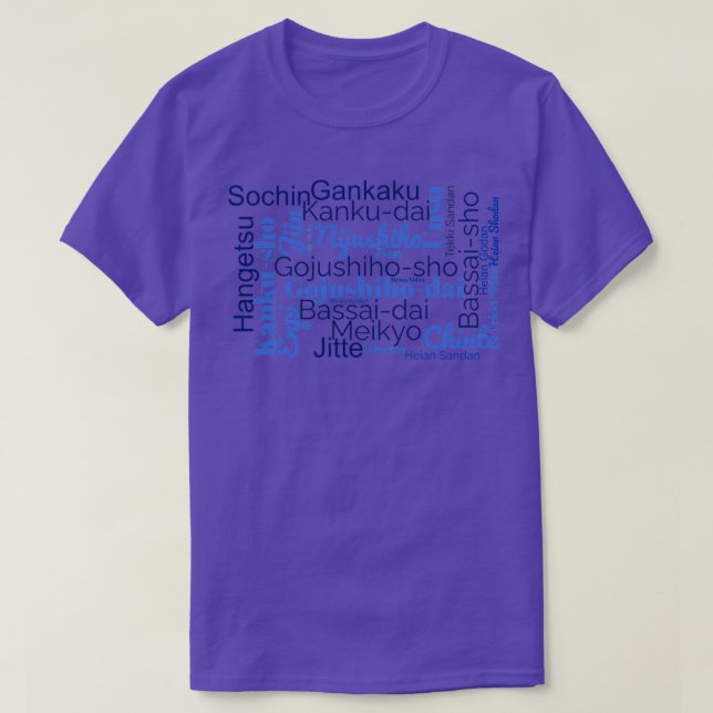 Karate Kata Word Cloud T-Shirt (Design Front)