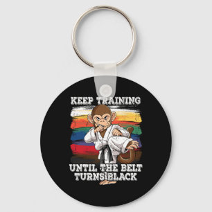 Karate Keep Training Until The Belt Turns Black 1 Key Ring