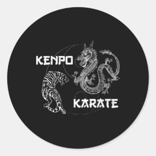 Karate Kenpo Karate Martial Arts Sayings Classic Round Sticker