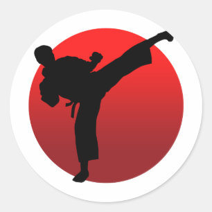 KARATE keri Classic Round Sticker