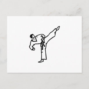 Karate Kick Postcard