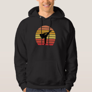 Karate kick sunset full shotokan contact martial a hoodie