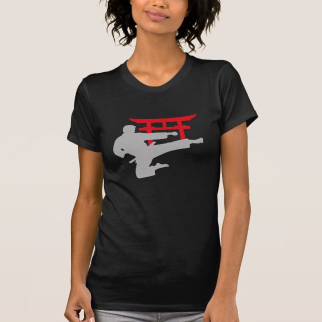 Karate Kick Torii Gate T-Shirt (Front)