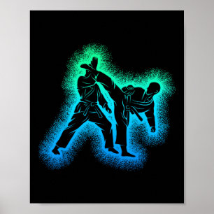 Karate Kickboxing Taekwondo Kids Boys Poster